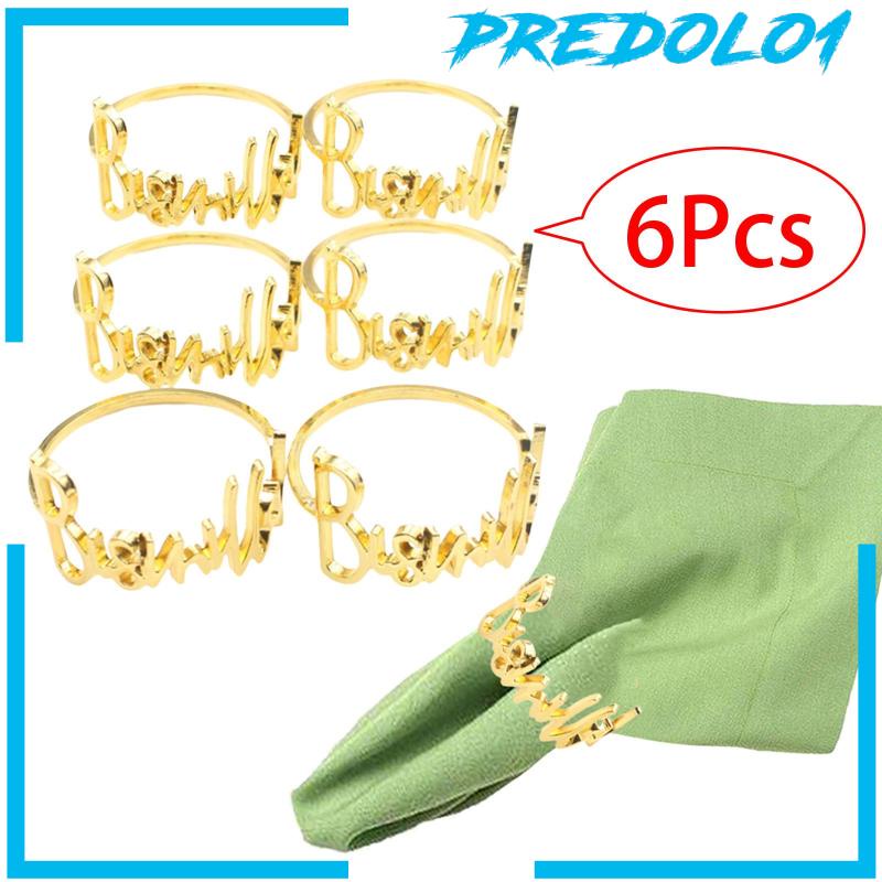 [Predolo1] Napkin Rings Set Dekorasi Bahan Metal Untuk Formal Atau Casual Dinning Table Kitchen