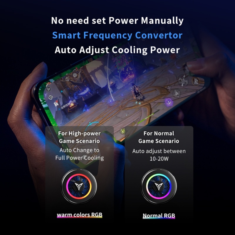 Vivi Radiator Semikonduktor Dengan Lampu RGB Kipas Pendingin Silent Rapid Cooler Flydigi B6