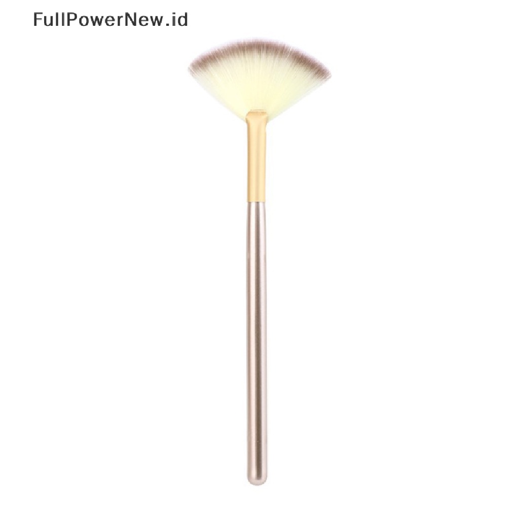 Power 3Pcs Fan Brushes Sikat Wajah Brush Makeup Lembut Aplikator Kosmetik ID