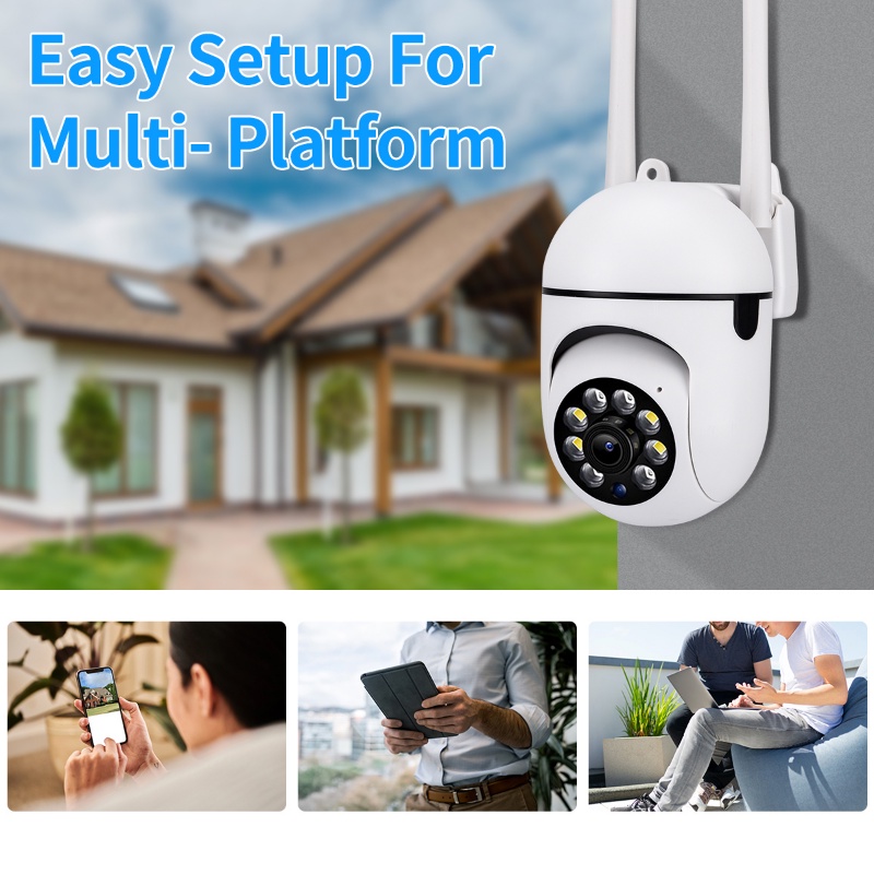 【COD】8MP FHD Kamera CCTV Outdoor Wifi 360 Derajat Wireless IP Camera Full HD IP Camera 1080P Waterproof IP67