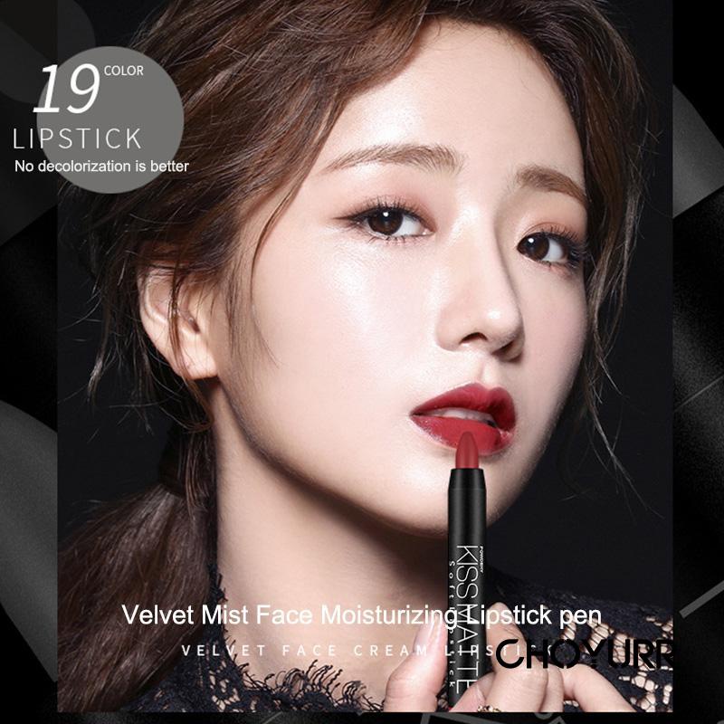 【COD】DNM  Lipstik Matte Kiss Matte Soft Lipstick Clay Lipstick Pencil Tahan Lama-CH