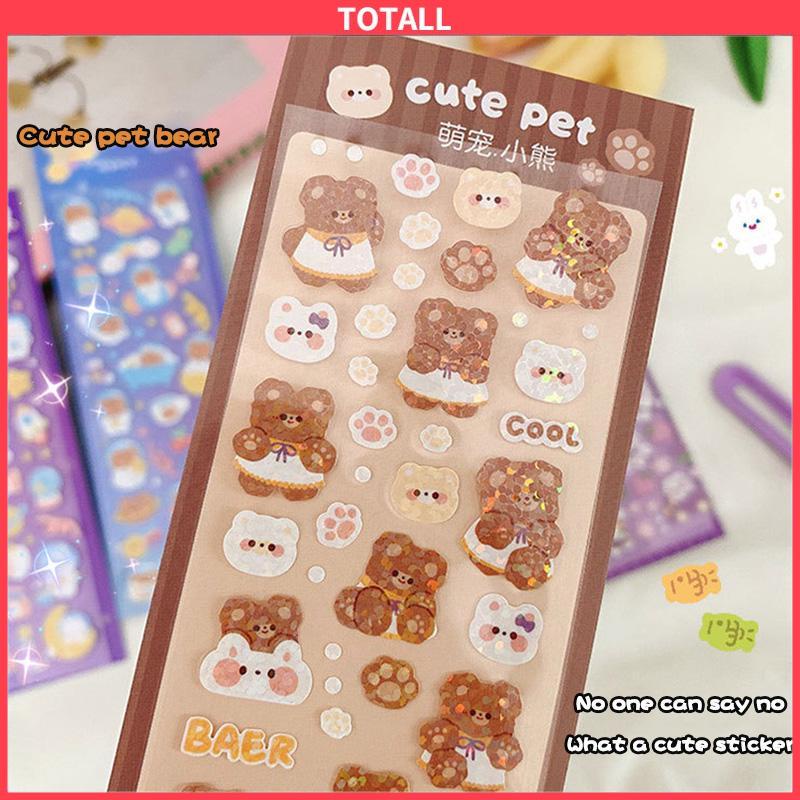 COD Stiker Laser Kartun Pola Kecil Tahan Air Untuk DIY Bahan Scrapbook-Totall