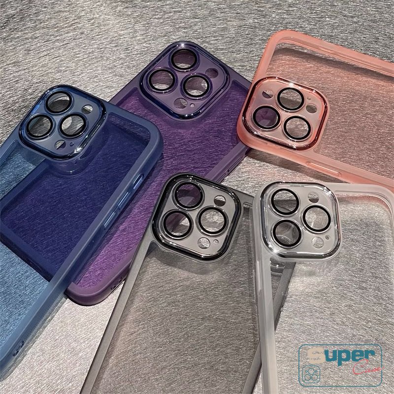 Plating Metal Len Pelindung Lensa Kamera Phone Case Kompatibel Untuk iPhone 7Plus XR 11 13 14 12 11 Pro Max 8Plus X XS Max 7 8 Plus Mewah Simple Shockproof Soft Back Cover Shell