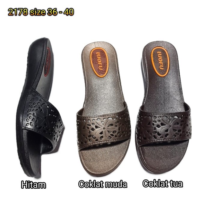 2178 sandal wanita luofu sendal wedges import