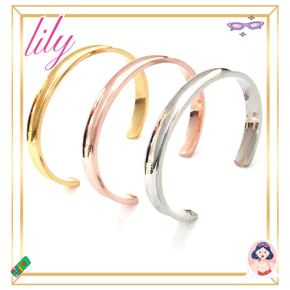 Lily Fashion Memutar Pria Wanita Perhiasan Sporty Gelang Bangles Simple