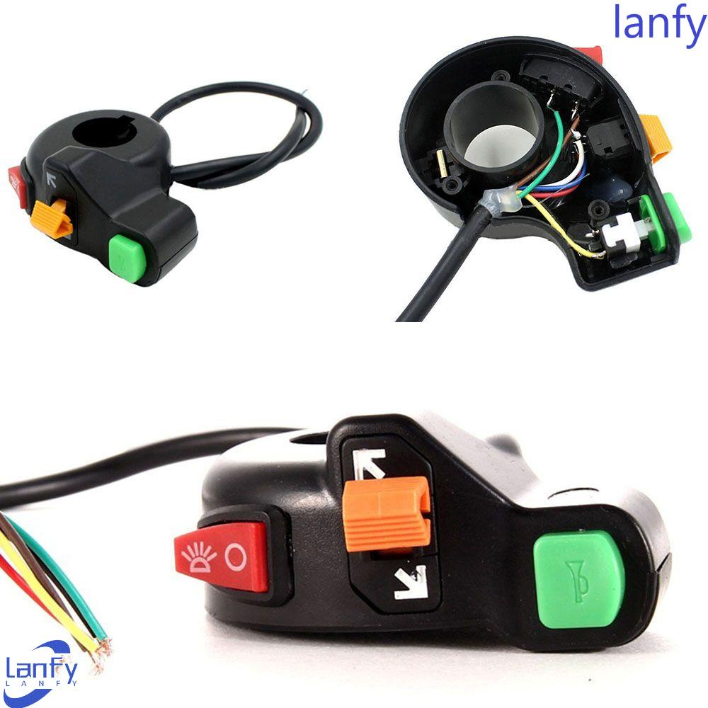 Lanfy Sein on/Off Latihan Lampu Depan Saklar Baru Untuk Motor Sepeda Elektrik Bike Scooter 7per8 &quot;Switch