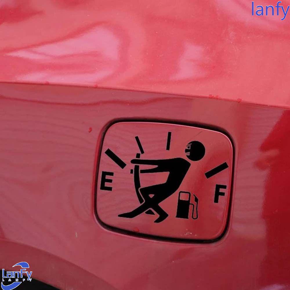 Lanfy Stiker Vinyl Reflektif Motif Lucu Untuk Kaca Belakang / Bumper Mobil