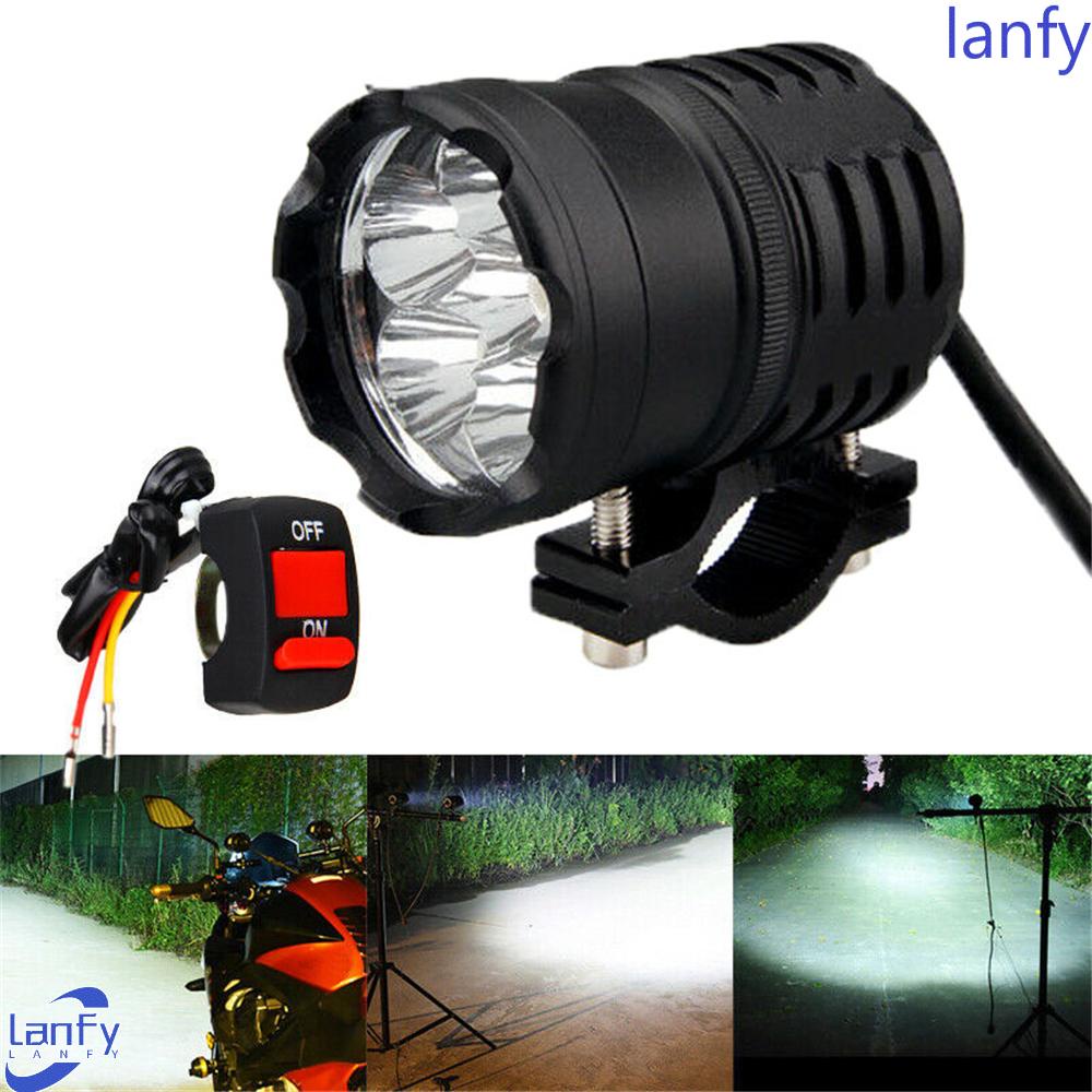 Lanfy Lampu Depan Motor Outdoor Riding LED 36W Lampu Tambahan Pencahayaan Dengan Switch Front Light