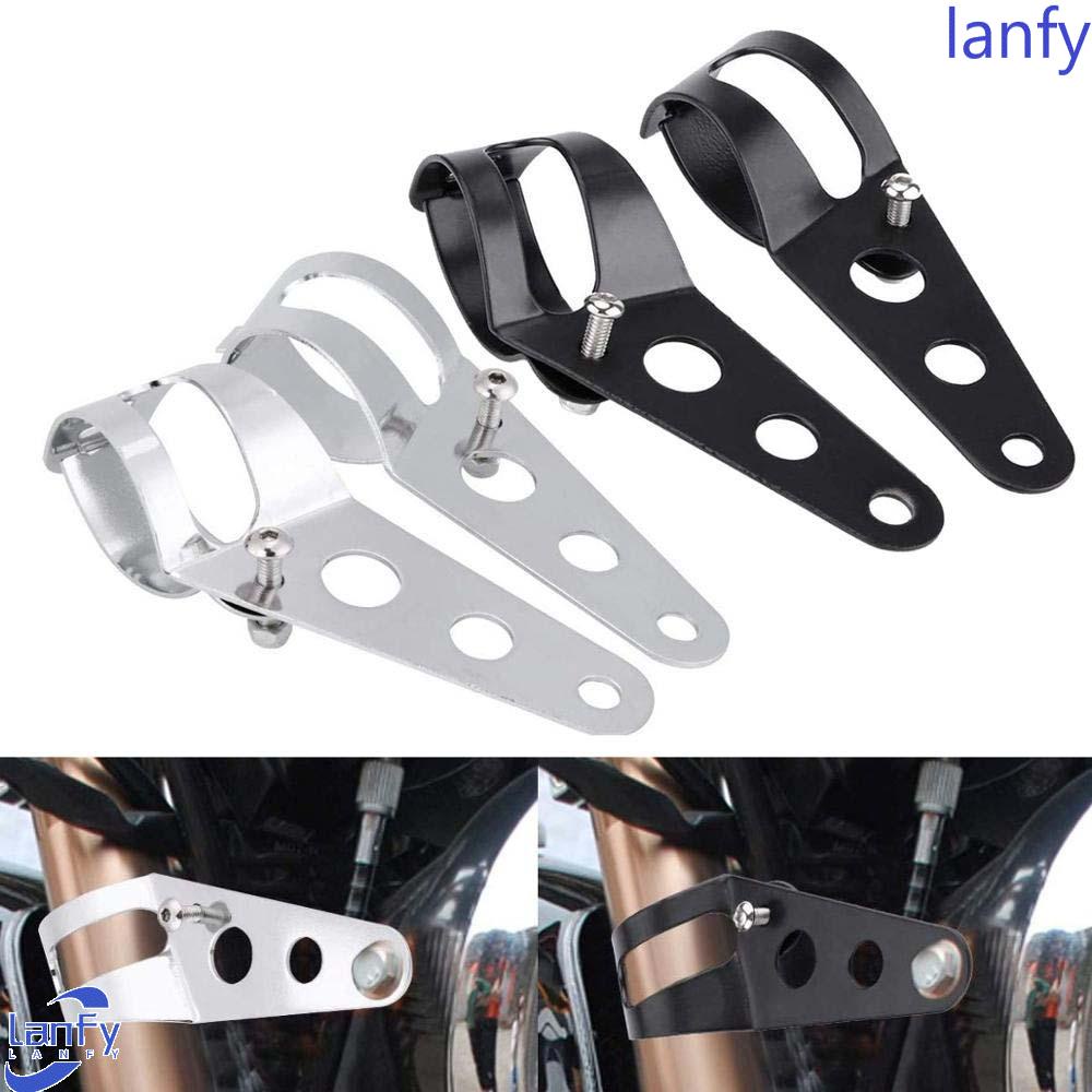 Lanfy Braket Dudukan Lampu Depan Motor Adjustable 27-36mm Headlamp Holder Clamp