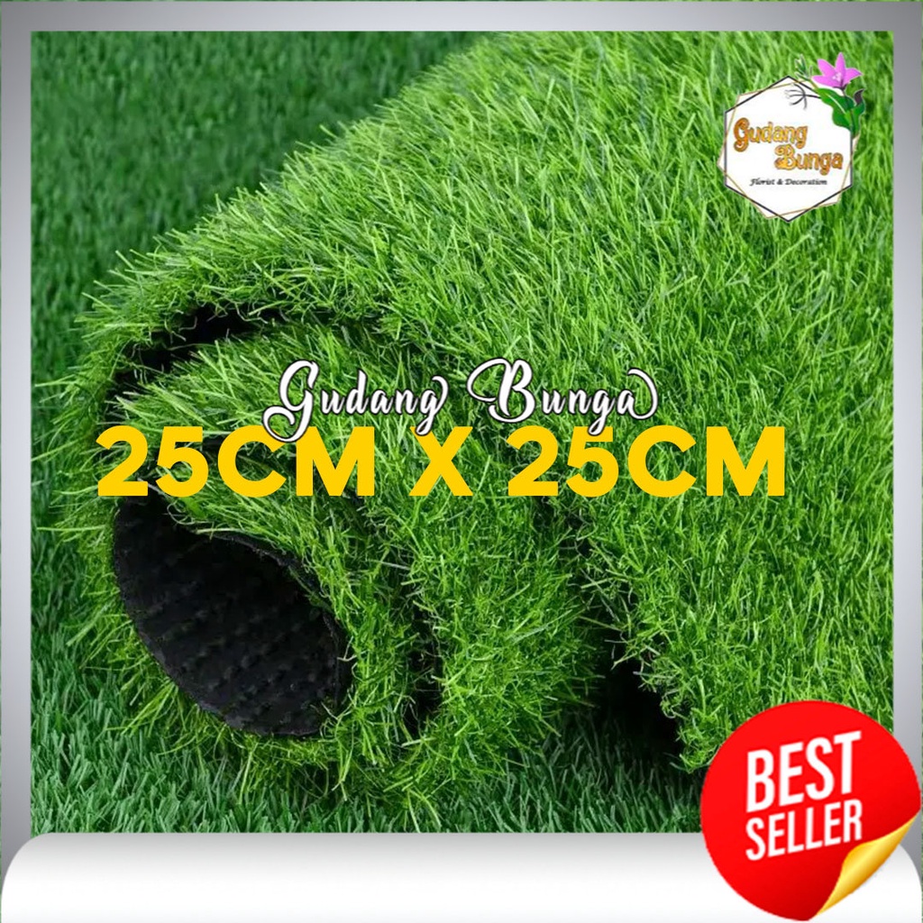 Karpet Rumput Sintetis 25cmx25cm Swiss Rumput Hijau Artificial, Rumput Tanaman Indoor &amp; Outdoor, Dekorasi Taman, Karpet Rumput, Rumput Golf Socker, Artificial, Import Murah Berkualitas