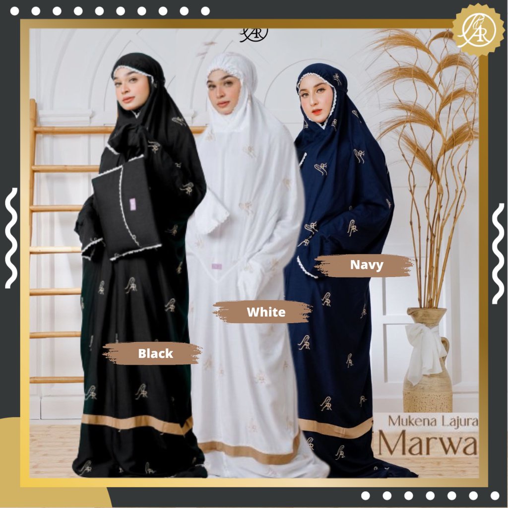 Arrafi Mukena Marwah Lajuran Rukoh Dewasa Terusan Arrafi