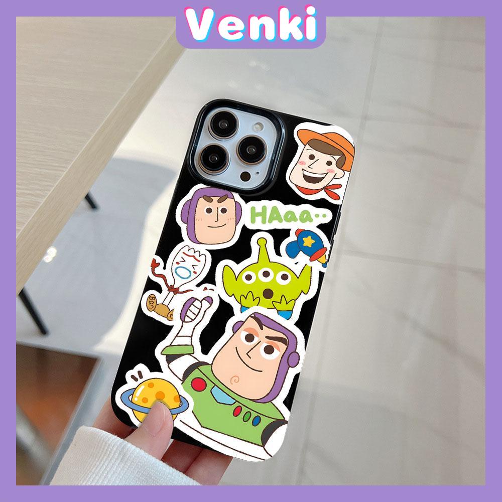 VENKI - For iPhone 11 iPhone Case Black Glossy TPU Soft Case Shockproof Protection Camera Cute Cartoon Compatible with iPhone 14 13 Pro max 12 Pro Max xr xs max 7Plus 8Plus