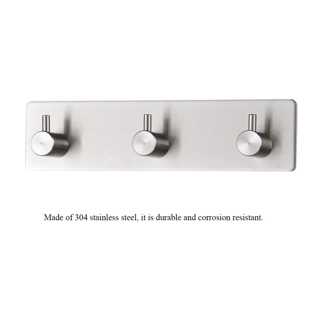 Kait Handuk Perekat Diri Dengan 3kait Kait Stainless Steel Kait Gamis Gantungan Hook Kait Dinding Anti Air Holder Untuk Kamar Mandi Dapur