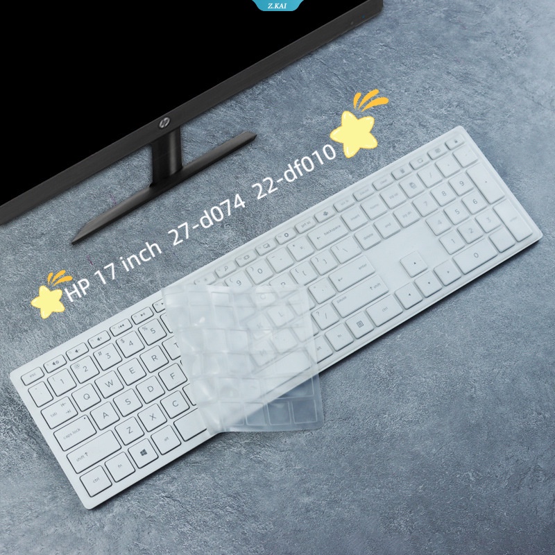 Silikon Keyboard Film Lengan Komputer Untuk HP 17inch 27-d074 Desktop 22-df010 Tahan Air Dan Tahan Lembab Film Pelindung Cakupan Penuh [ZK]