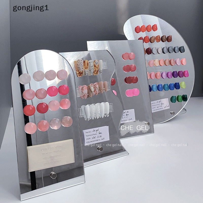 Ggg Mirror Nail Art Display Board Kaca Kartu Warna Pajangan Nail Art Salon Supply ID