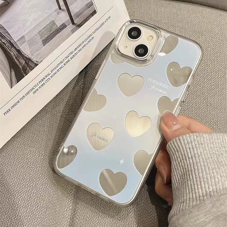 Cocok Untuk Iphone14 Pro Max iPhone Phone Case Cermin Casing Ponsel Kuat Kamera Perlindungan Tahan Guncangan Gaya Sederhana Kompatibel Dengan Iphone13 13pro 13prm iPhone 11 7Plus 8Plus Xr XS 12 Pro Max Casing Ponsel