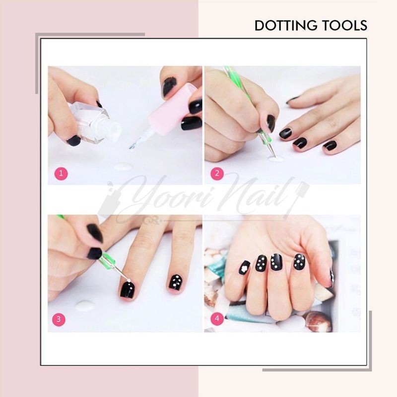 Nail art kit package 6 perlengkapan nailart paket decoration kuku nail art lengkap hiasan