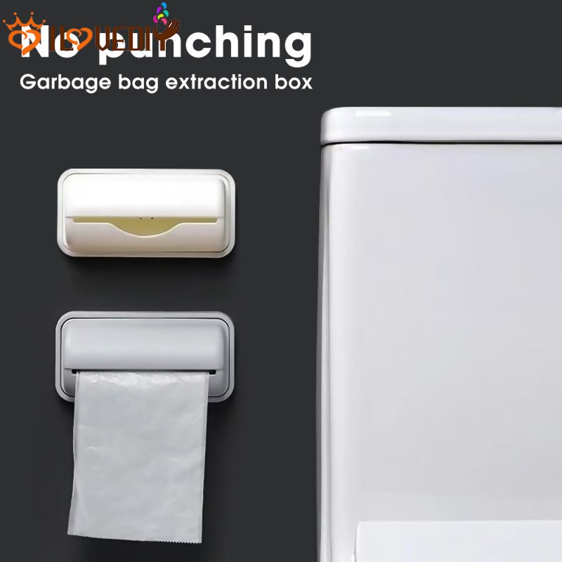 Mudah Ditarik Kantong Sampah Kotak Dinding Tempel Tempat Kantong Belanjaan Tahan Debu Roll Kertas Organizer Case Makanan Cling Wrap Film Storage Bin Untuk Dapur Kamar Mandi Tidur