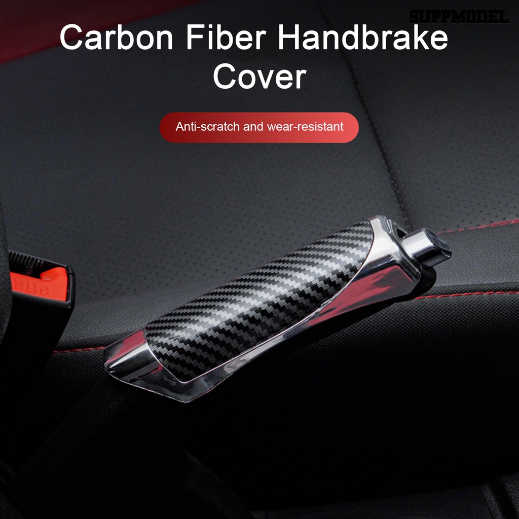 [SM Auto] Cover Rem Tangan Mobil Stylish Carbon Fiber Anti-slip Universal Penutup Pelindung Rem Tangan Mobil Aksesoris Interior