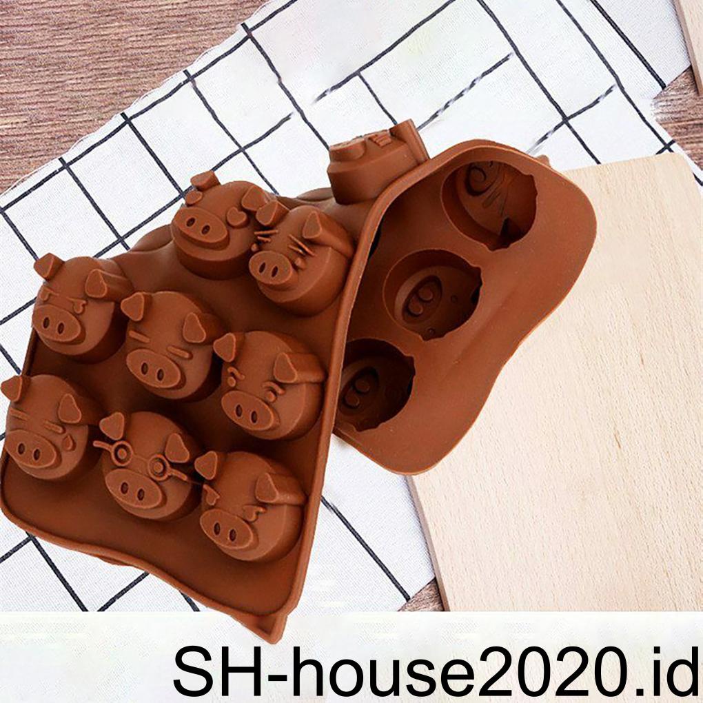 Cetakan Fondant Silikon Kartun Sugarcraft Cetakan Coklat Bentuk Hewan Untuk Membuat Dekorasi Gula