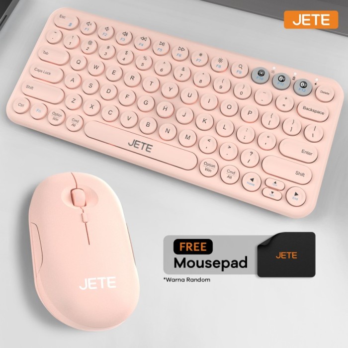 Bundle JETE Keyboard Bluetooth SK1 + Mouse MS3 Wireless - Garansi Resmi