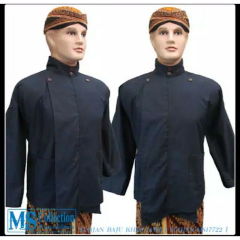 Lurik BAJU SURJAN HITAM POLOS