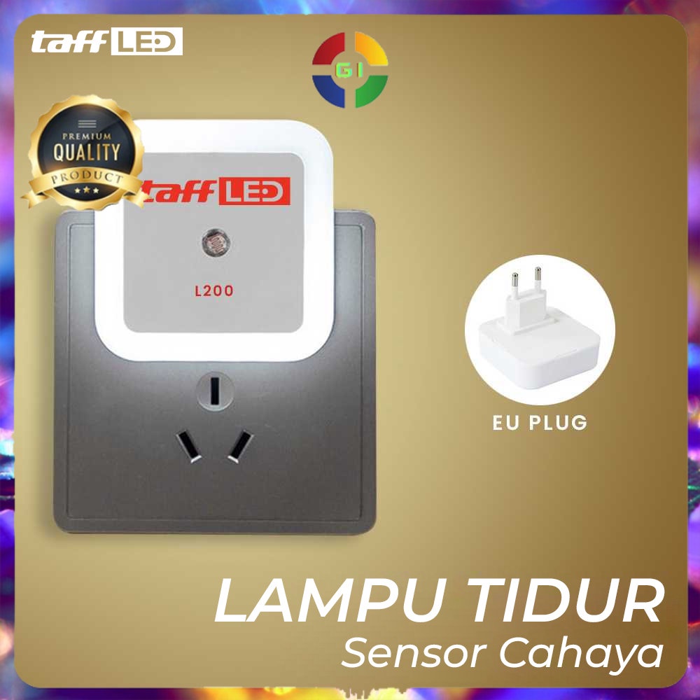 Lampu Tidur LED EU Plug Sensor Cahaya Cool White 250V 0.5W Pink