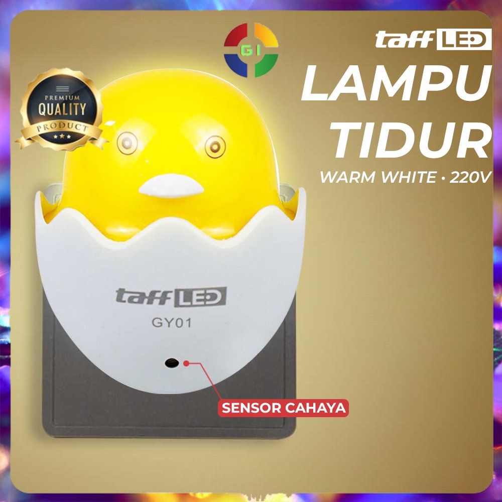 Lampu Tidur LED Model Ayam Sensor Cahaya Warm White 220V 5W Yellow