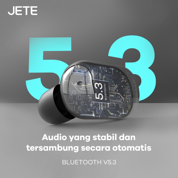 TWS JETE CS2 Wireless | Earphone Bluetooth 5.3 JETE  - Garansi Resmi 2 Tahun