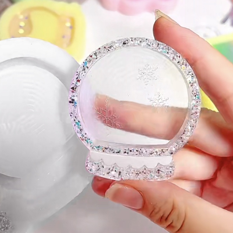 Sa Cetakan Resin Shaker Pasir Apung Cetakan Silikon Casting Epoxy Mold Cetakan Pasir Apung Silikon Bentuk Kristal Untuk Gantungan Kunci