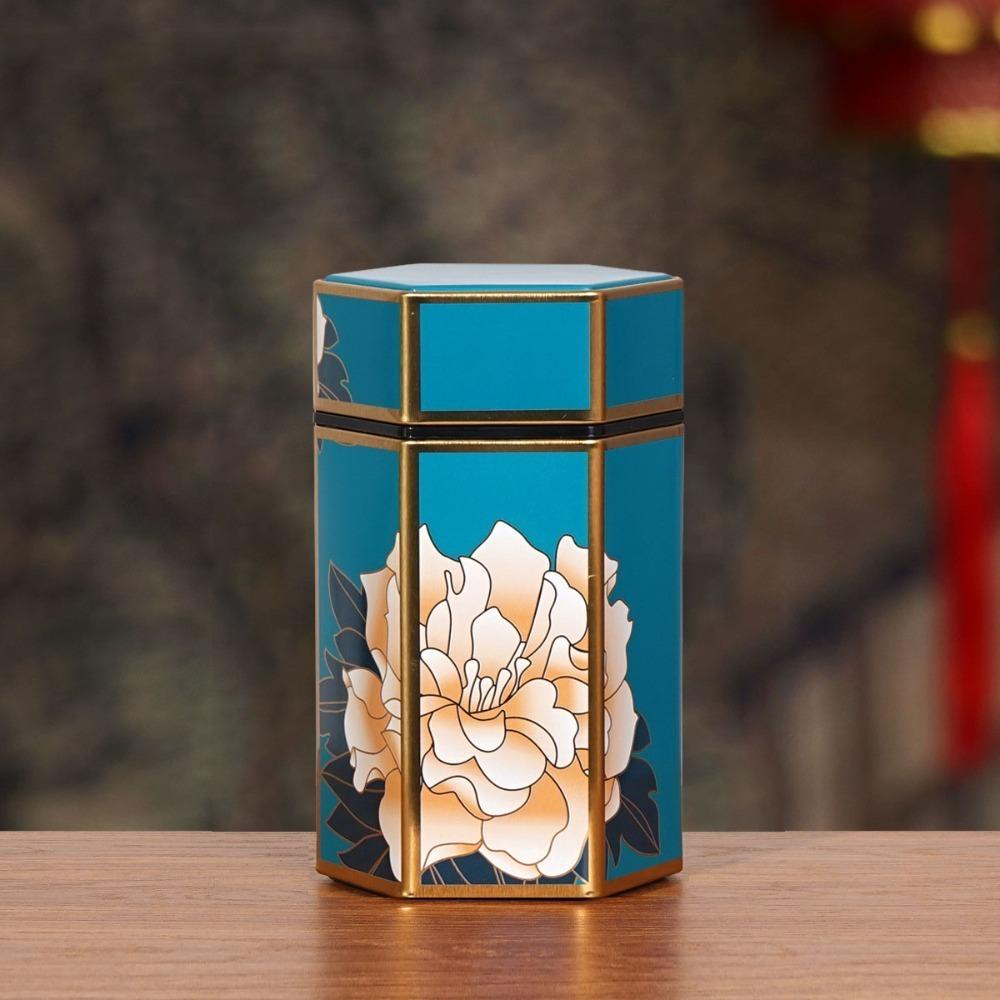 [Elegan] Tea Pot Kecil Kreatif Kosong Sealed Hexagonal Wadah Penyimpanan Teh Kotak Teh