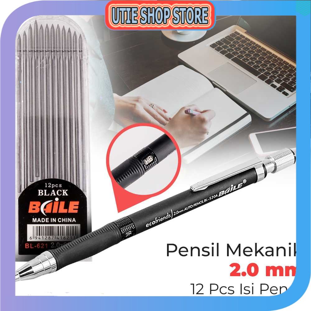 

UTIE STORE - BAILE Pensil Mekanik Mechanical Pencil 2B 2mm 12 Isi - BL-621