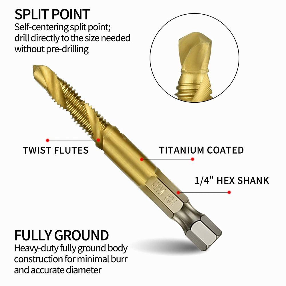 Mata Bor Tap Nanas Hand Tools Sekrup|Mata Bor Tap Mata Ulir Sekrup Shank Tap Drill Bits