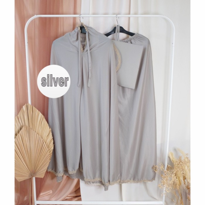mukena dewasa / mukena travel / mukena murah bagus / mukena renda - Warna Random
