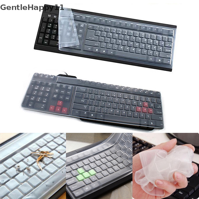 Gentlehappy New 1PC Universal Silikon Penutup Keyboard Komputer Desktop Penutup Film Pelindung Kulit id