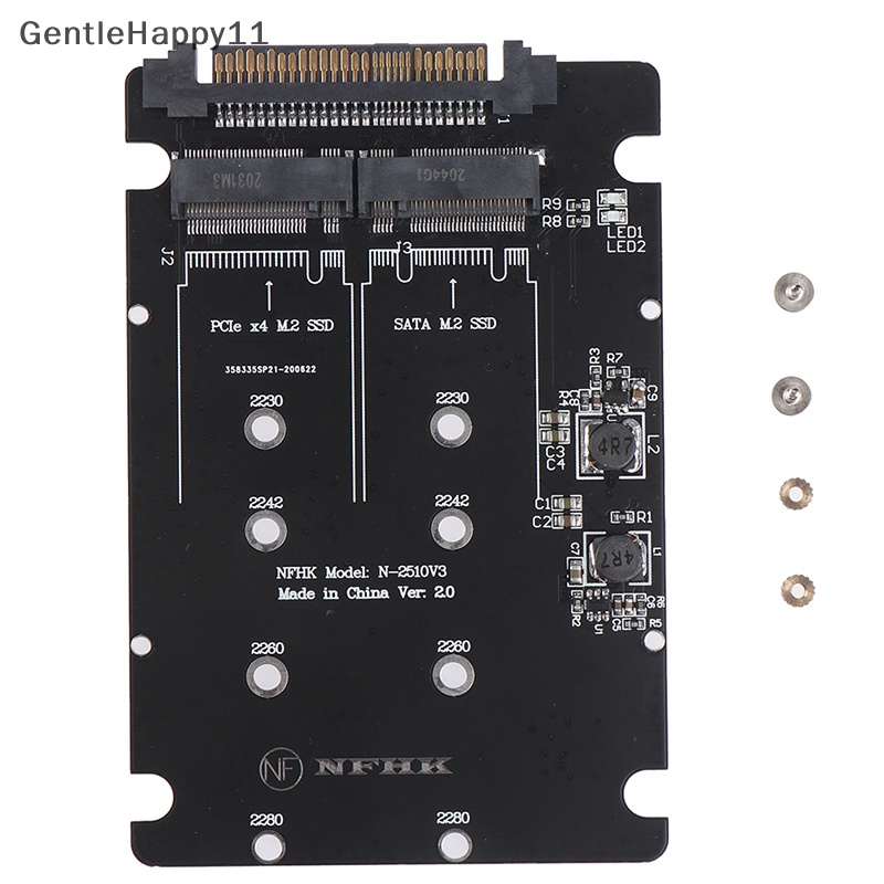 Gentlehappy SATA M.2 SSD to SAS Dan NVMe M.2 NGFF SSD Ke SFF-8639 Adapter Converter id