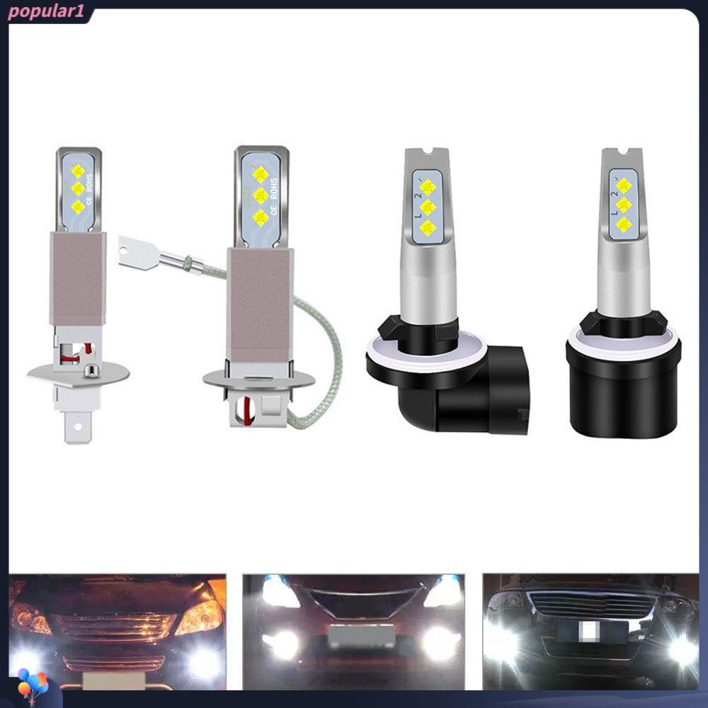 Populer Lampu Kabut Mobil Putih 2Pcs H1 H3 880 881led Super Terang DRL