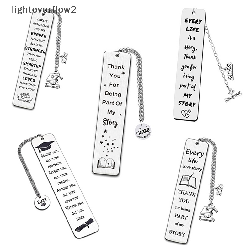 [lightoverflow2] 2023bookmark Inspiratif Bahan Stainless Steel Untuk Guru Siswa Liontin Rumbai Panjang Penanda Buku Hadiah Perhiasan Wisuda [ID]