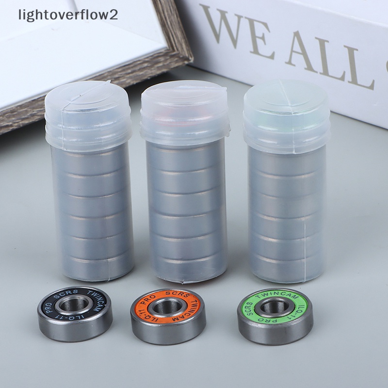 [lightoverflow2] 8pcs 608 Bearing ILQ-11 Longboard Speed Inline Skate Wheel Bearing Skate Scooter [ID]