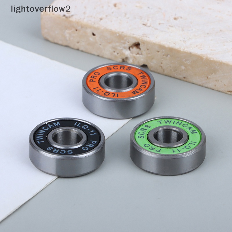 [lightoverflow2] 8pcs 608 Bearing ILQ-11 Longboard Speed Inline Skate Wheel Bearing Skate Scooter [ID]