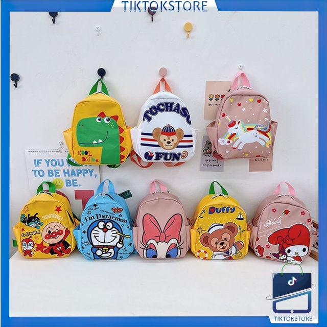 TIKTOK - D6137 Ransel Sekolah Anak / Tas Anak Karakter / Tas Ransel Anak Anak Karakter / Tas Ransel Anak / Backpack Motif Cartoon