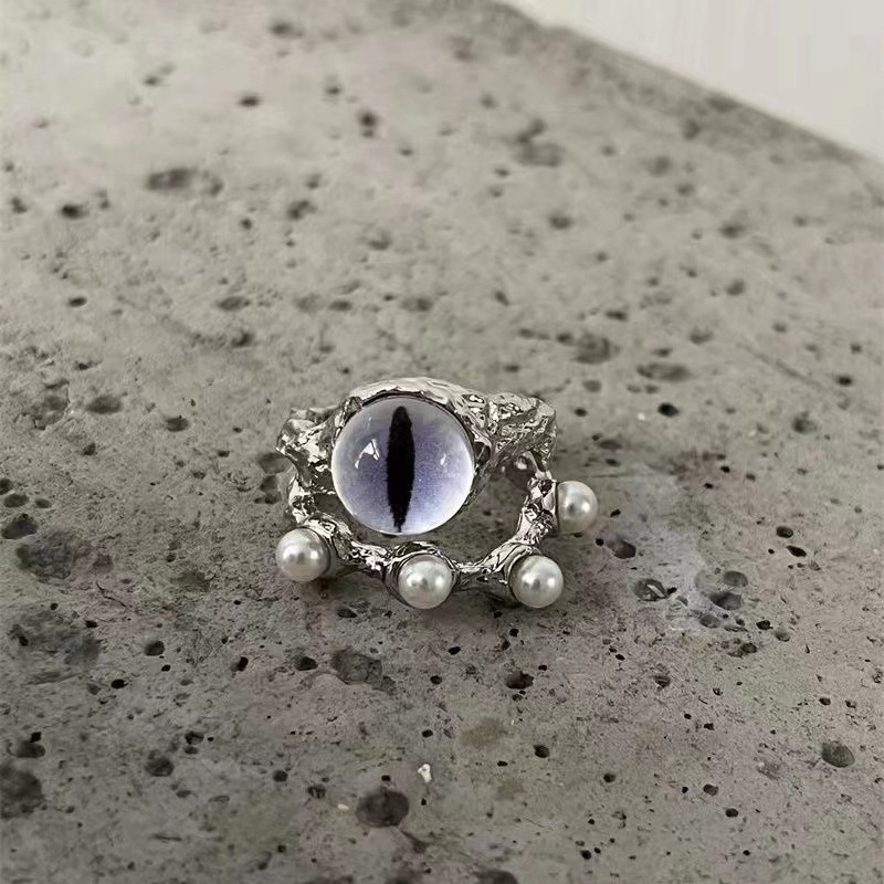 Gothic Pria Punk Warna-Warni Evil Eye Rings Untuk Pria Wanita Fashion Vintage Setan Naga Cakar Cincin Laki Perhiasan Aksesoris Hadiah