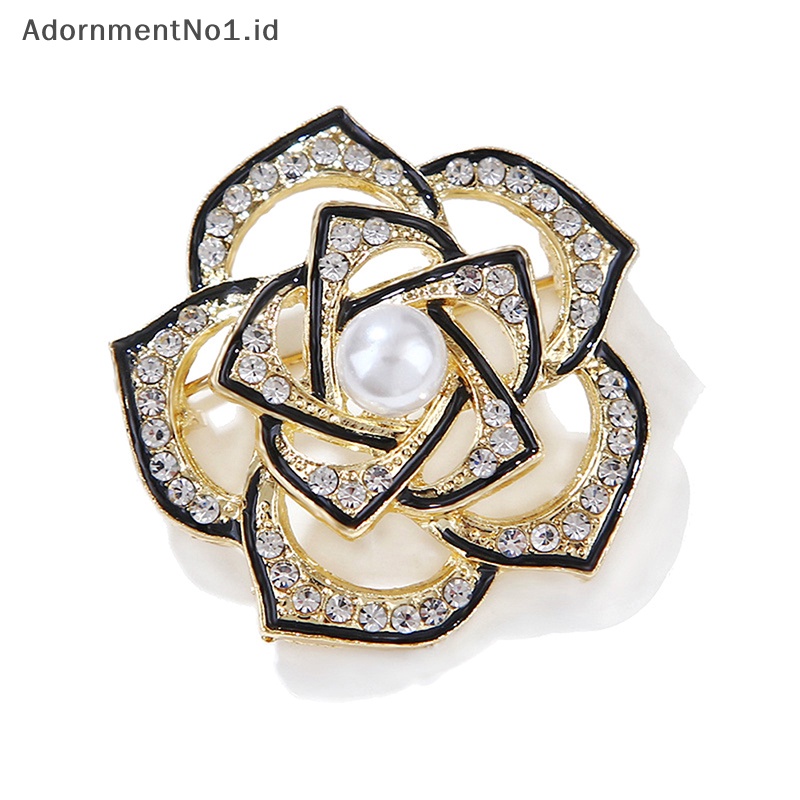 [AdornmentNo1] Fashion Mutiara Camellia Bros Untuk Wanita Pakaian Mantel Perhiasan Aksesoris Hadiah [ID]