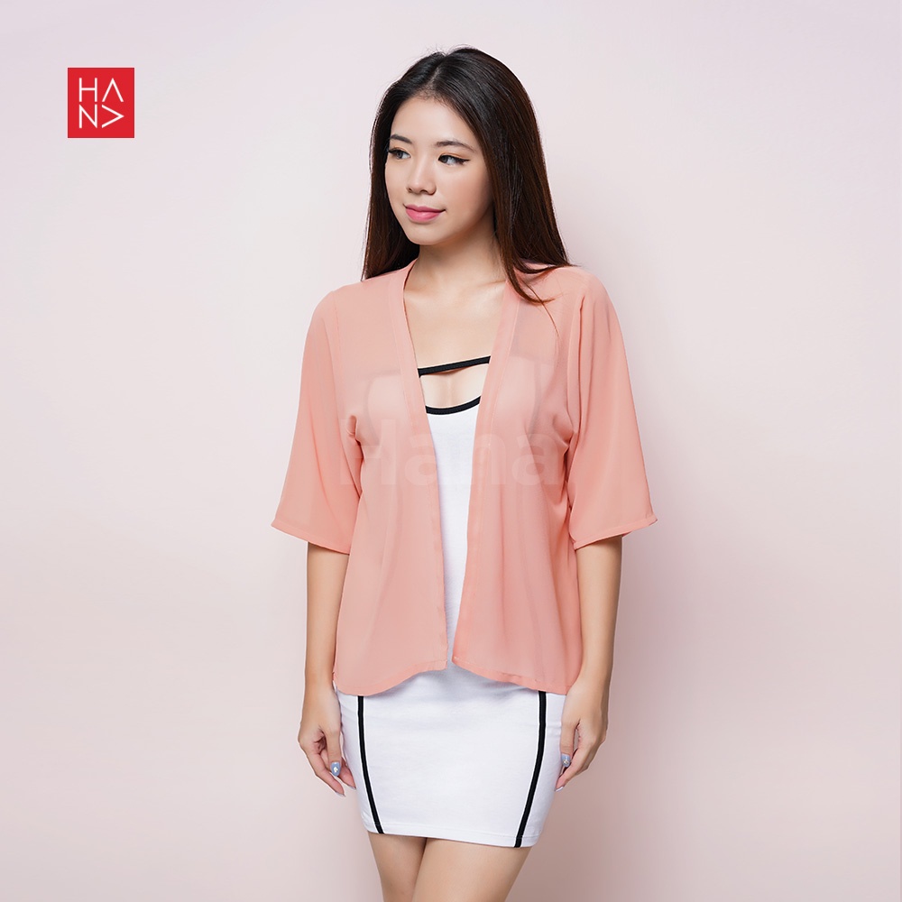 Hana Fashion - Lucia Basic Casual Cardigan Outer Kimono Simple Wanita -  SB136