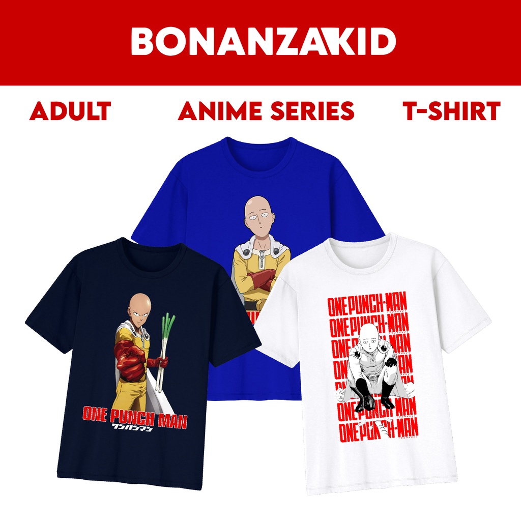 Kaos Anime One Punch Man Series Size Dewasa Bahan Katun Combed 30s