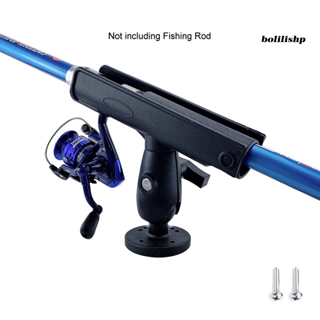 Bo-fishing Rod Holder Rotatable Wear Resistant High-strength Universal Fit Instalasi Mudah Putar Pancing Holder Tiang Berdiri Dengan Sekrup Perlengkapan Pancing