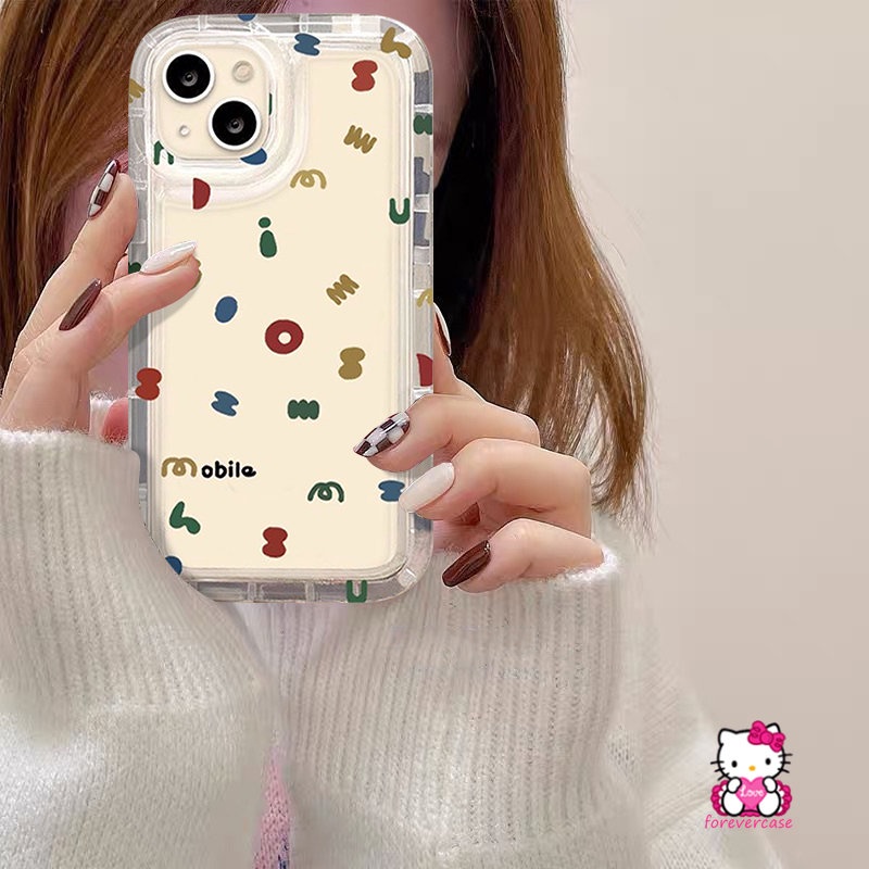 Case Ekspresi Alfabet Warna-Warni Untuk Oppo A57 A17K A96 A77 A77s A95 A17 A16 A7 A5s A15 A31 A3s A1K A76 A12 A54 A74 A16s A55 A16K A12E A52 A92 A5 A9 A53 Reno 4F 5kas Airbag Lembut