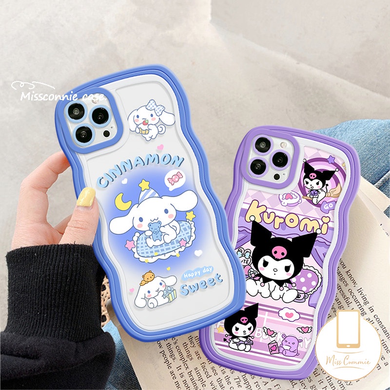 Casing Untuk Redmi 9C 12C 10A 10 9 A1 10C 9T 9A A1+Redmi Note10 11s 8 9 11 10s 11Pro 9s 10Pro Max POCO M3 X3 NFC Pro Mi 11T Pro Kartun Lucu Kuromi Cinnamon Lembut Tpu Bergelombang Casing Edge