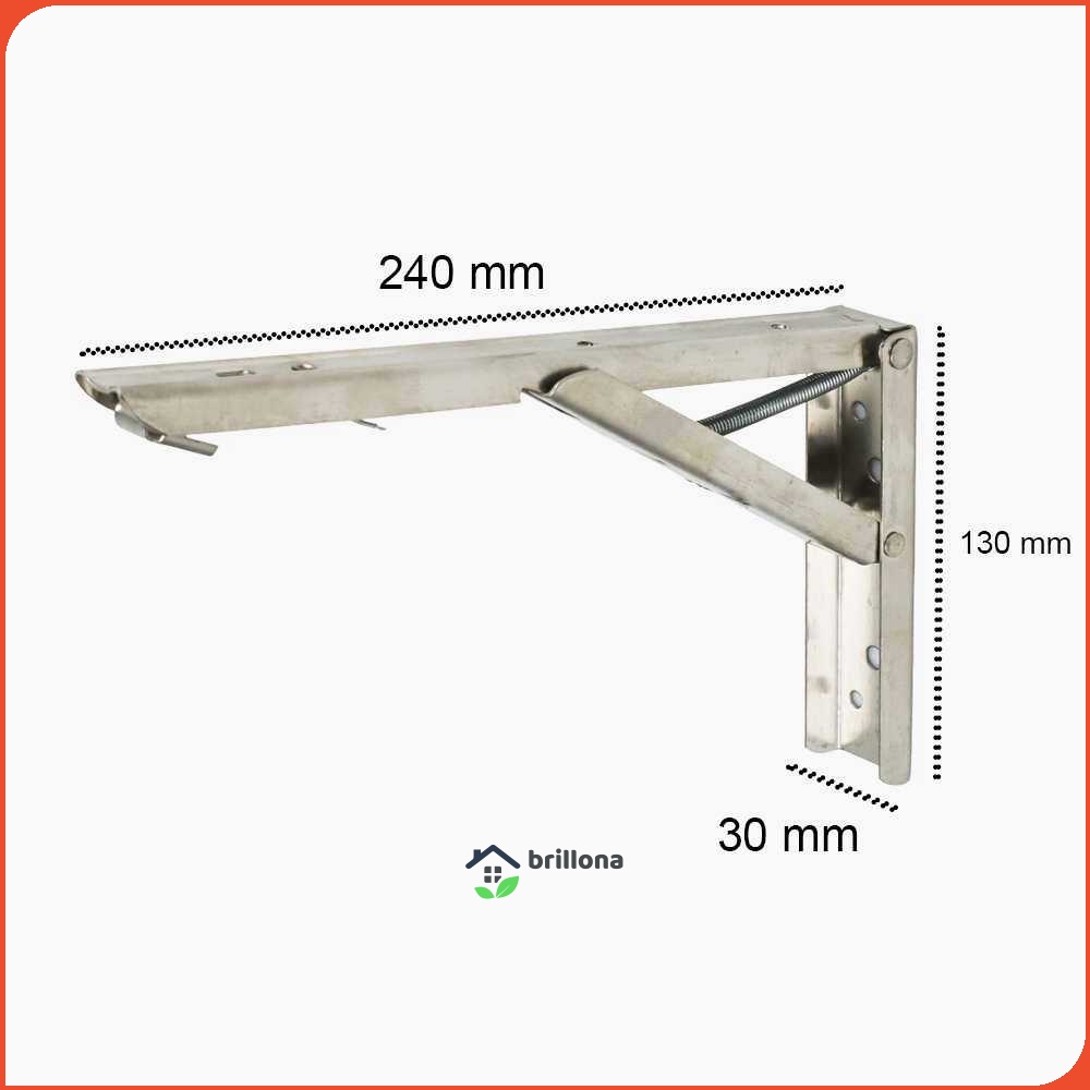 Taffware XIDA Bracket Engsel Stainless Steel 65kg 10 Inch 2 PCS - JM005