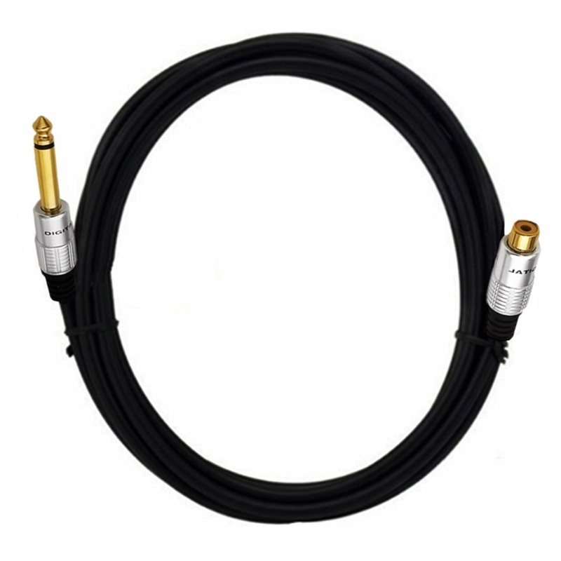 Konektor Adapter CRE 6.35mm 1per4 Male Mono to RCA Female AUX- Adaptor0. 1,8m